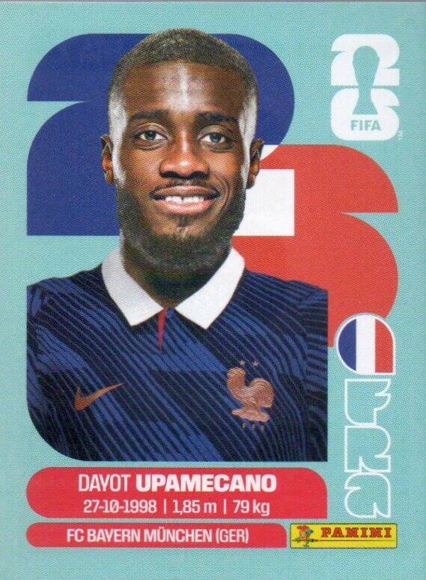 #FRA 7: Dayot Upamecano (France) - Panini FIFA World Cup 2026 Canada, USA, Mexico. Standaard Editie
