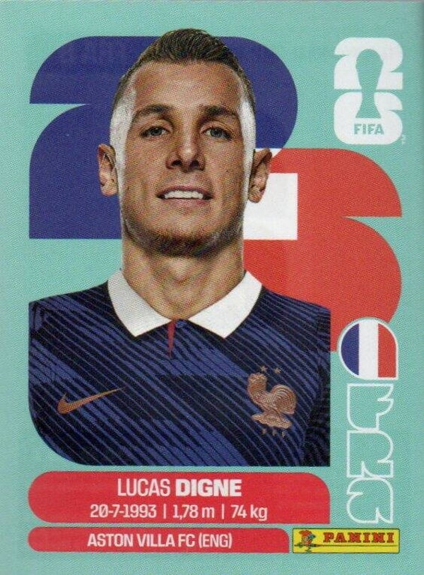 #FRA 8: Lucas Digne (France) - Panini FIFA World Cup 2026 Canada, USA, Mexico. Standaard Editie