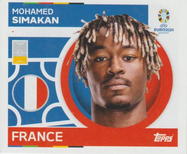 #FRA-9: MOHAMED SIMAKAN (FRANCE) - TOPPS UEFA EURO 2024 GERMANY