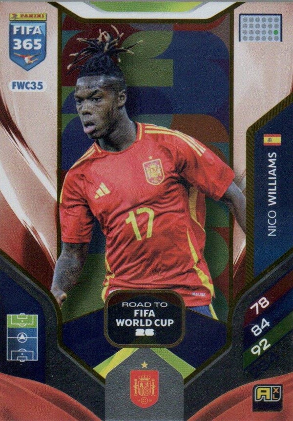#FWC35: Nico Williams (Spain) - Panini FIFA 365 Adrenalyn XL - World Top Clubs 2026