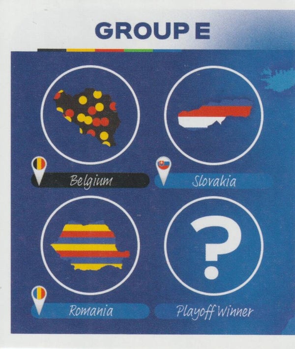 #GE-1: OVERVIEW GROUP E - TOPPS UEFA EURO 2024 GERMANY