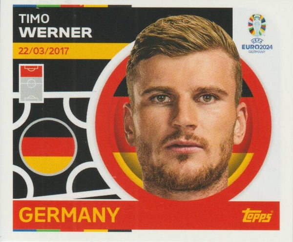 #GER-14: TIMO WERNER (GERMANY) - TOPPS UEFA EURO 2024 GERMANY