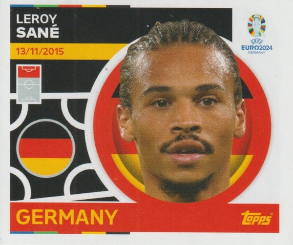 #GER-15: LEROY SANÉ (GERMANY) - TOPPS UEFA EURO 2024 GERMANY