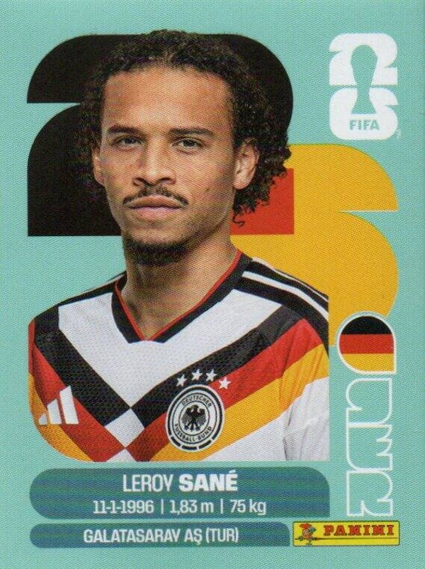 #GER 18: Leroy Sané (Germany) - Panini FIFA World Cup 2026 Canada, USA, Mexico. Standaard Editie