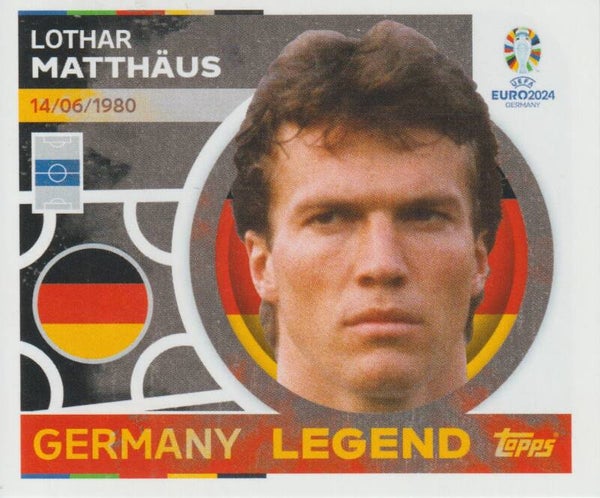 #GER-21: GERMANY LEGEND: LOTHAR MATTHÄUS - TOPPS UEFA EURO 2024 GERMANY