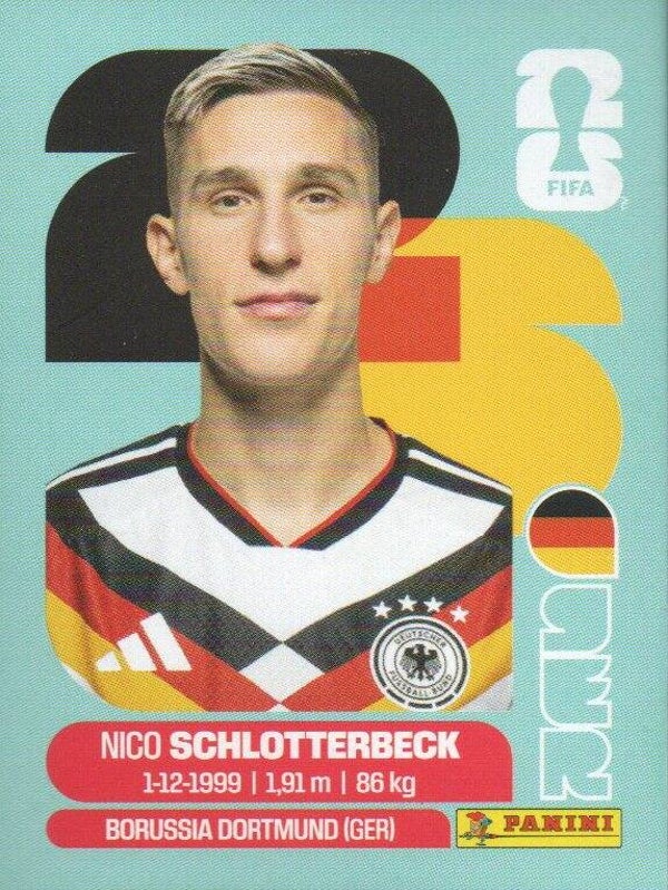 #GER 5: Nico Schlotterbeck (Germany) - Panini FIFA World Cup 2026 Canada, USA, Mexico. Standaard Editie