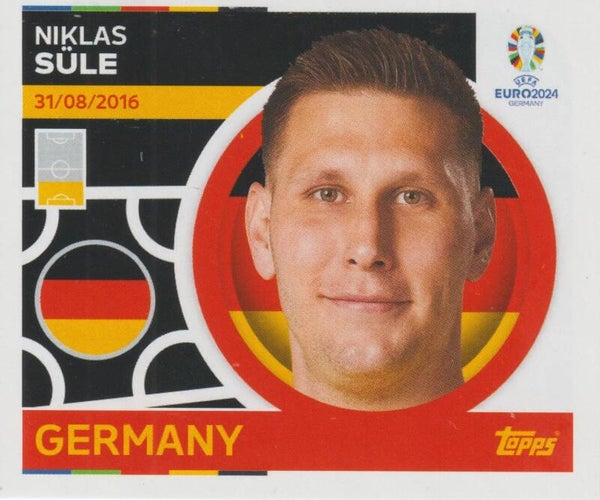 #GER-9: NIKLAS SÜLE (GERMANY) - TOPPS UEFA EURO 2024 GERMANY
