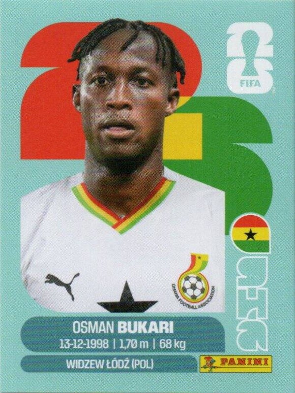 #GHA 19: Osman Bukari (Ghana) - Panini FIFA World Cup 2026 Canada, USA, Mexico. Standaard Editie