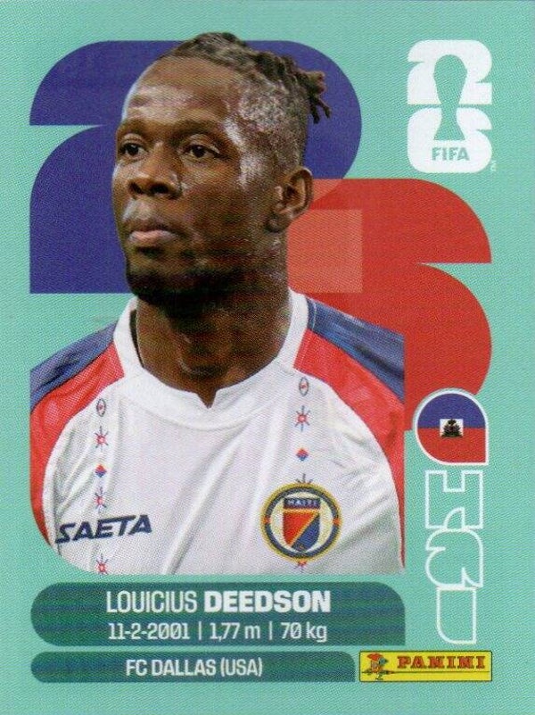 #HAI 19: Louicius Deedson (Haiti) - Panini FIFA World Cup 2026 Canada, USA, Mexico. Standaard Editie