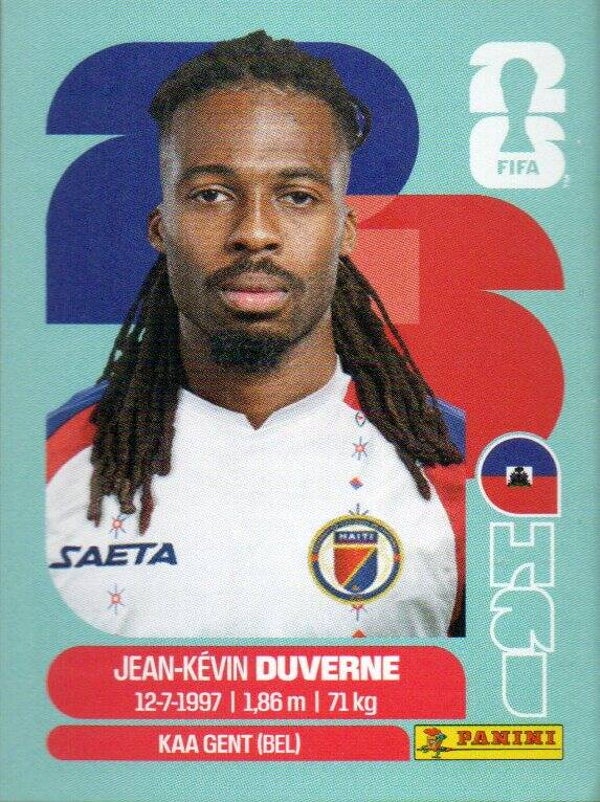 #HAI 5: Jean-Kévin Duverne (Haiti) - Panini FIFA World Cup 2026 Canada, USA, Mexico. Standaard Editie