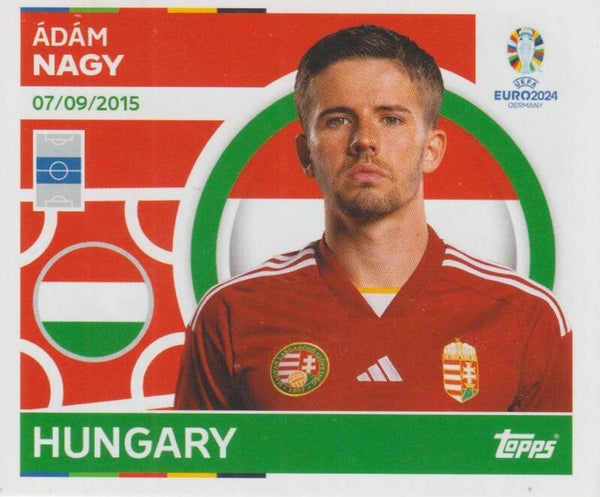 #HUN-12: ÁDÁM NAGY (HUNGARY) - TOPPS UEFA EURO 2024 GERMANY