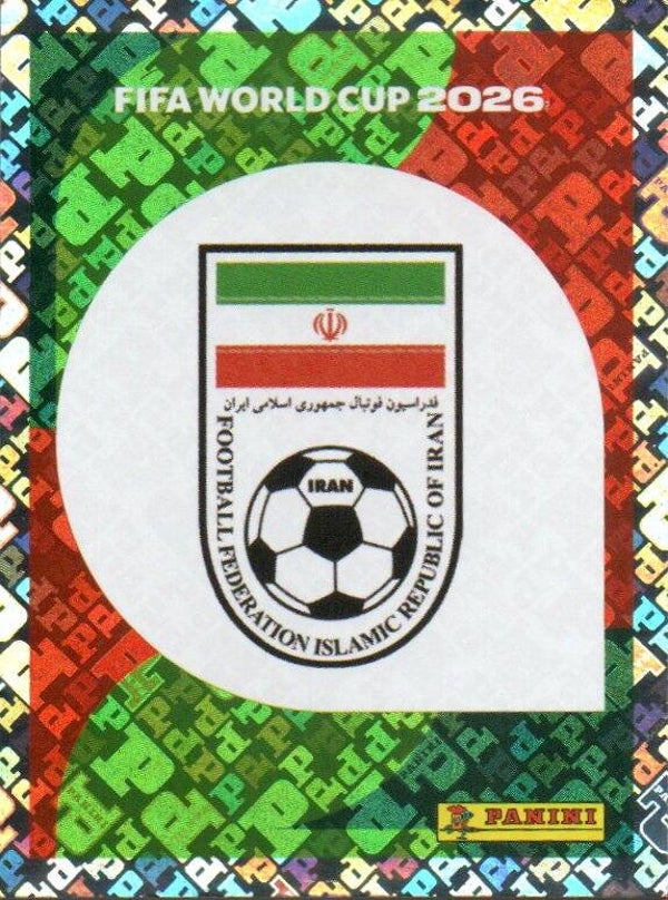 #IRN 1: Team Badge (Iran) - Panini FIFA World Cup 2026 Canada, USA, Mexico. Standaard Editie