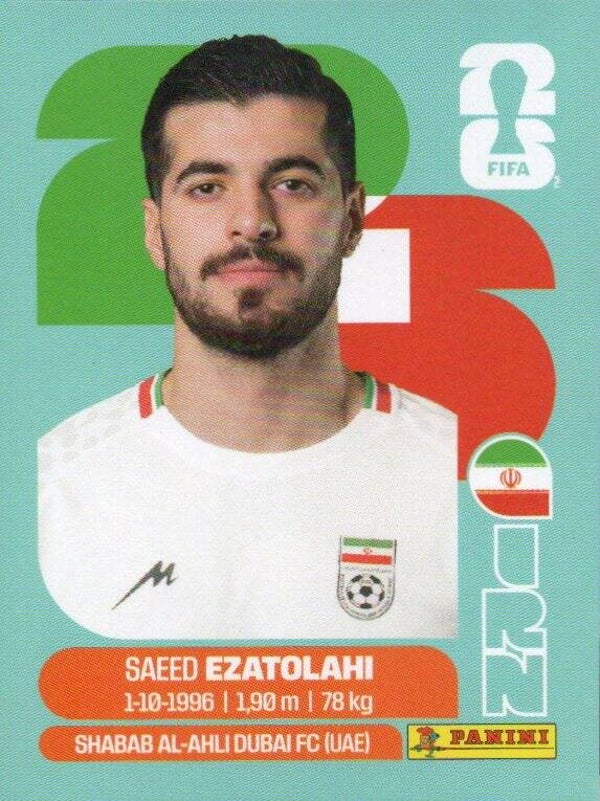 #IRN 11: Saeed Ezatolahi (Iran) - Panini FIFA World Cup 2026 Canada, USA, Mexico. Standaard Editie