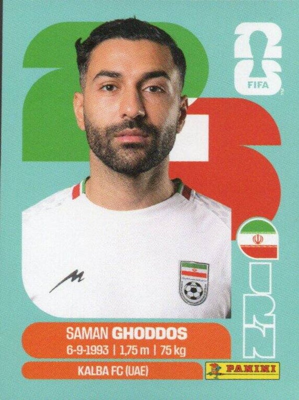 #IRN 12: Saman Ghoddos (Iran) - Panini FIFA World Cup 2026 Canada, USA, Mexico. Standaard Editie