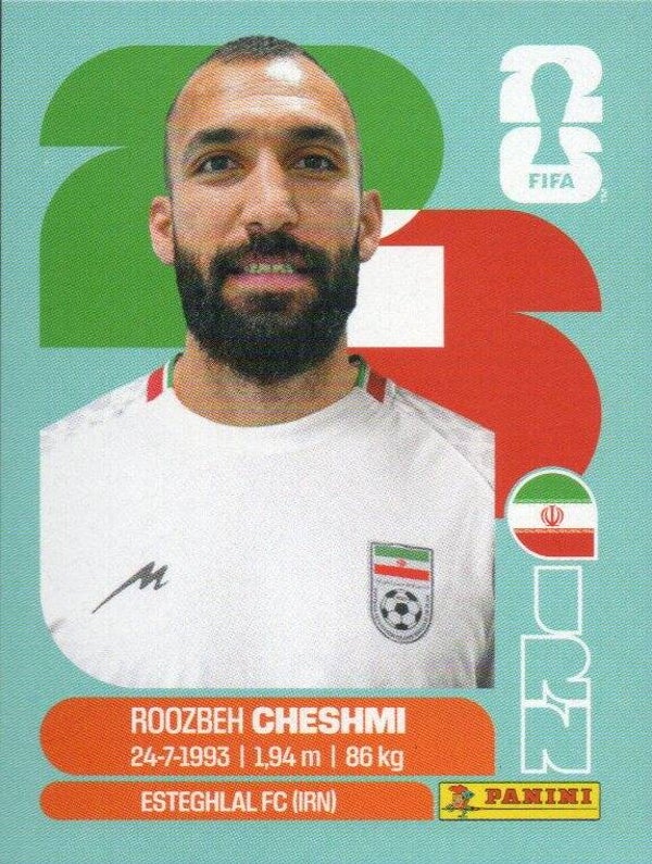 #IRN 15: Roozbeh Cheshmi (Iran) - Panini FIFA World Cup 2026 Canada, USA, Mexico. Standaard Editie