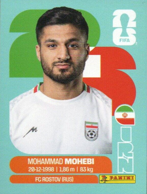 #IRN 16: Mohammad Mohebi (Iran) - Panini FIFA World Cup 2026 Canada, USA, Mexico. Standaard Editie
