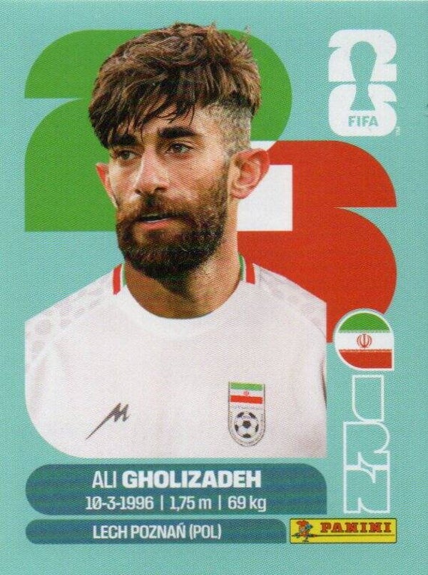 #IRN 20: Ali Gholizadeh (Iran) - Panini FIFA World Cup 2026 Canada, USA, Mexico. Standaard Editie