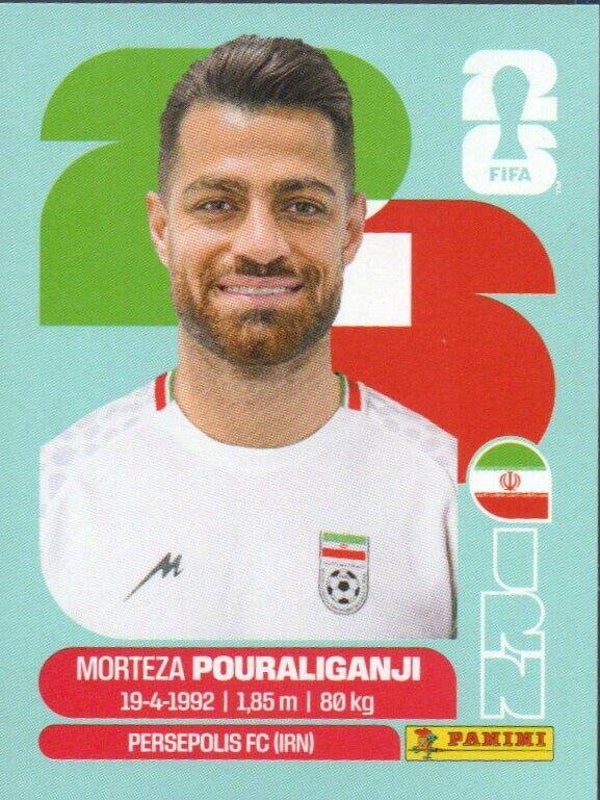 #IRN 3: Morteza Pouraliganji (Iran) - Panini FIFA World Cup 2026 Canada, USA, Mexico. Standaard Editie