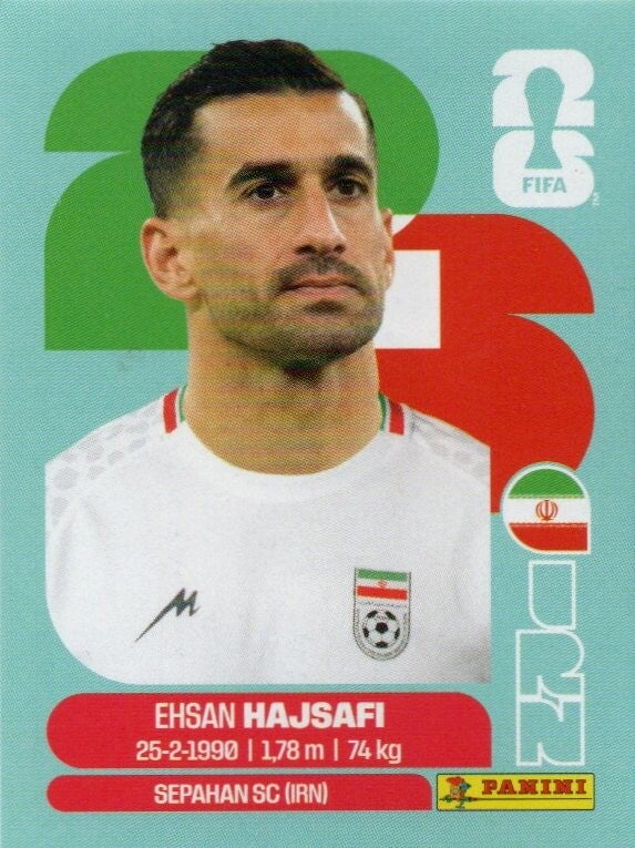 #IRN 4: Ehsan Hajsafi (Iran) - Panini FIFA World Cup 2026 Canada, USA, Mexico. Standaard Editie