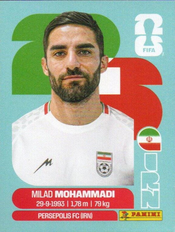 #IRN 5: Milad Mohammadi (Iran) - Panini FIFA World Cup 2026 Canada, USA, Mexico. Standaard Editie