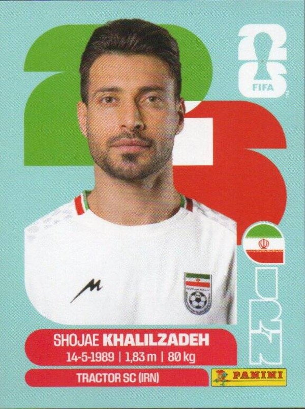 #IRN 6: Shojae Khalilzadeh (Iran) - Panini FIFA World Cup 2026 Canada, USA, Mexico. Standaard Editie