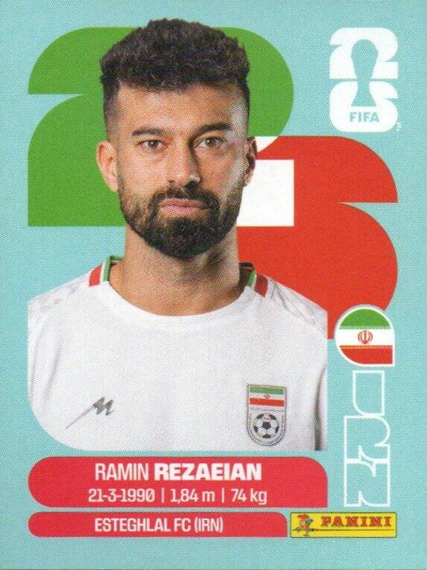 #IRN 7: Ramin Rezaeian (Iran) - Panini FIFA World Cup 2026 Canada, USA, Mexico. Standaard Editie