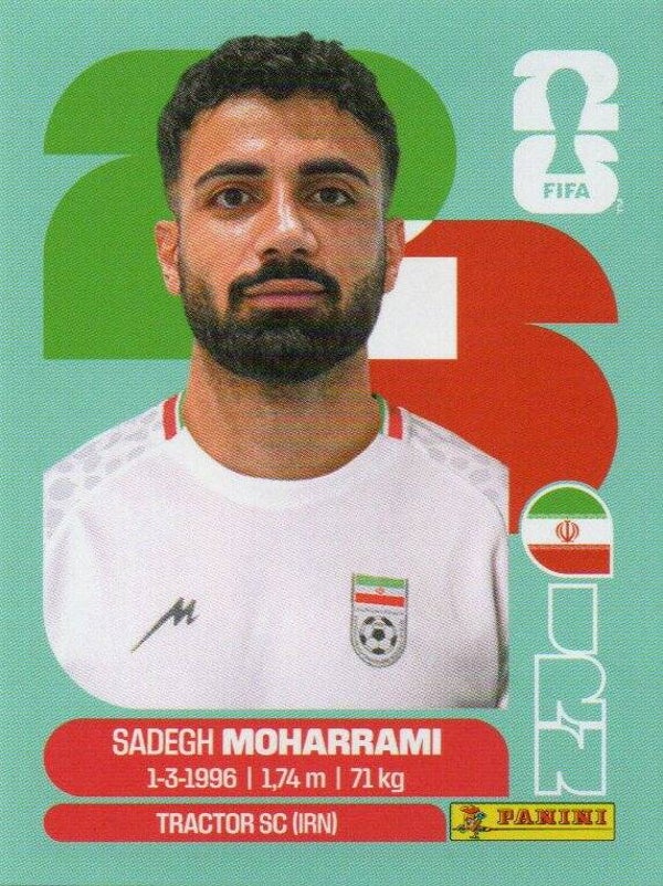 #IRN 9: Sadegh Moharrami (Iran) - Panini FIFA World Cup 2026 Canada, USA, Mexico. Standaard Editie