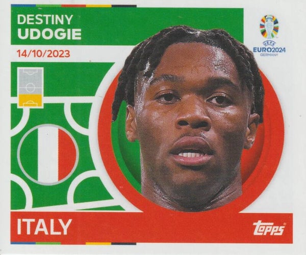 #ITA-12: DESTINY UDOGIE (ITALY) - TOPPS UEFA EURO 2024 GERMANY