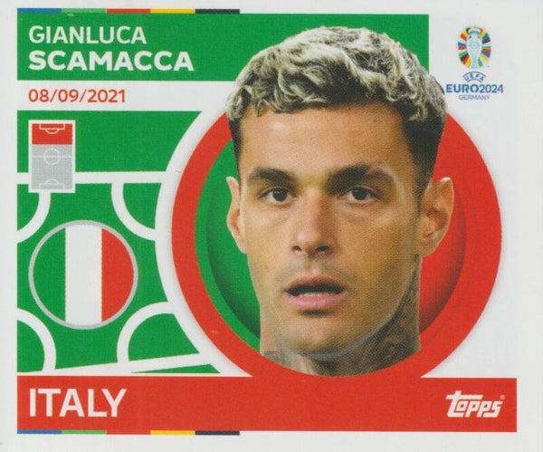 #ITA-18: GIANLUCA SCAMACCA (ITALY) - TOPPS UEFA EURO 2024 GERMANY