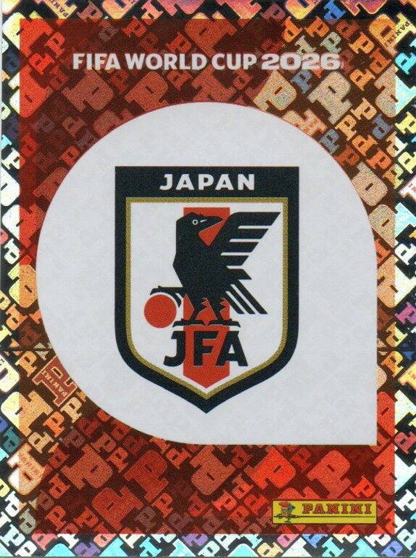 #JPN 1: Team Badge Japan - Panini FIFA World Cup 2026 Canada, USA, Mexico. Standaard Editie