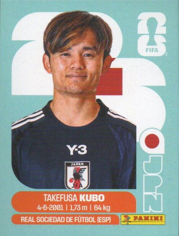 #JPN 12: Takefusa Kubo (Japan) - Panini FIFA World Cup 2026 Canada, USA, Mexico. Standaard Editie