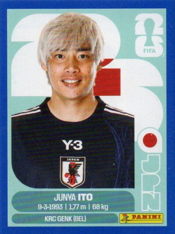 #JPN 18: Junya Ito (Japan) - Panini FIFA World Cup 2026 Canada, USA, Mexico. Blue Border Parallel