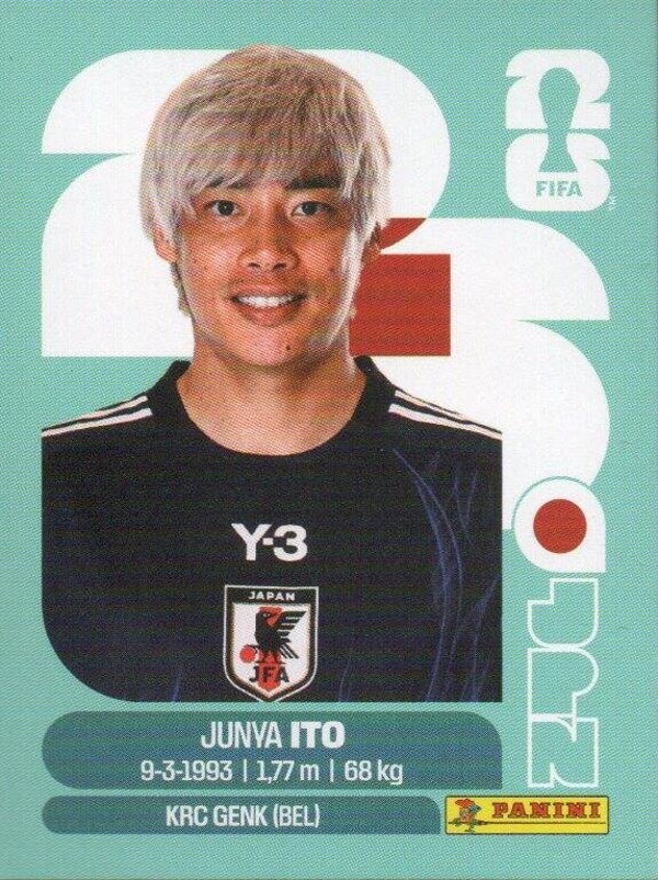 #JPN 18: Junya Ito (Japan) - Panini FIFA World Cup 2026 Canada, USA, Mexico. Standaard Editie