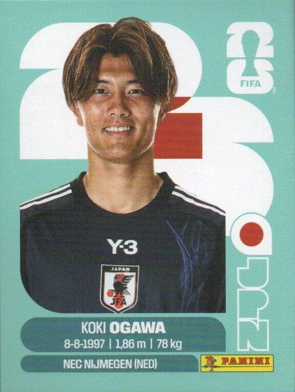 #JPN 19: Koki Ogawa (Japan) - Panini FIFA World Cup 2026 Canada, USA, Mexico. Standaard Editie