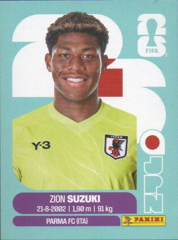 #JPN 2: Zion Suzuki (Japan) - Panini FIFA World Cup 2026 Canada, USA, Mexico. Standaard Editie