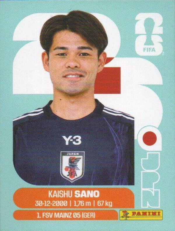 #JPN 8: Tsuyoshi Watanabe (Japan) - Panini FIFA World Cup 2026 Canada, USA, Mexico. Standaard Editie