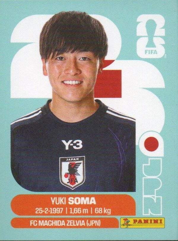 #JPN 9: Yuki Soma (Japan) - Panini FIFA World Cup 2026 Canada, USA, Mexico. Standaard Editie