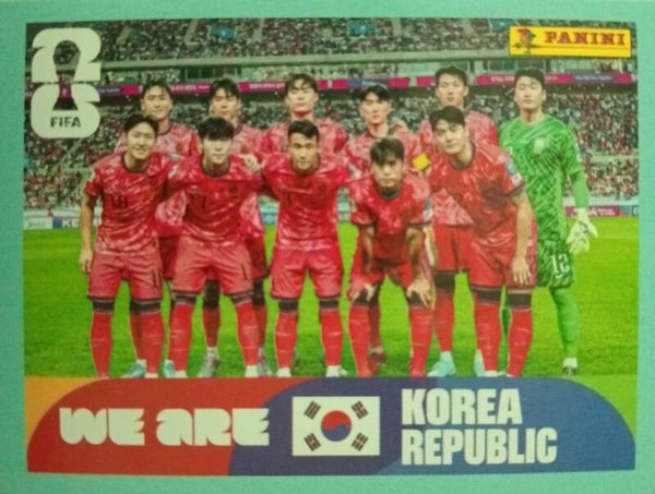 #KOR 13: Teamfoto South Korea - Panini FIFA World Cup 2026 Canada, USA, Mexico. Standaard Editie