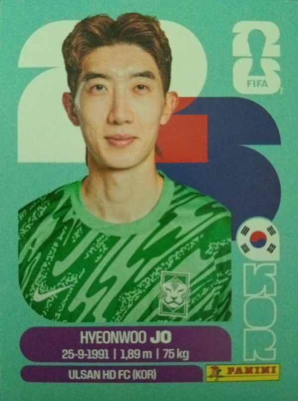 #KOR 2: Hyeonwoo Jo (South Korea) - Panini FIFA World Cup 2026 Canada, USA, Mexico. Standaard Editie