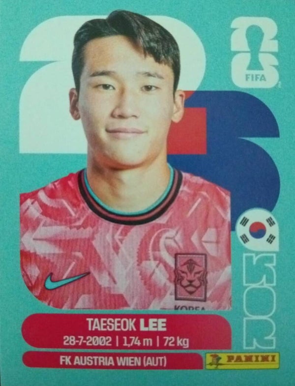 #KOR 8: Taeseok Lee (South Korea) - Panini FIFA World Cup 2026 Canada, USA, Mexico. Standaard Editie