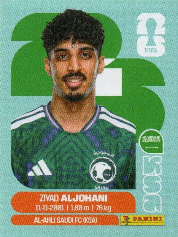 #KSA 10: Ziyad Aljohani (Saudi Arabië) - Panini FIFA World Cup 2026 Canada, USA, Mexico. Standaard Editie