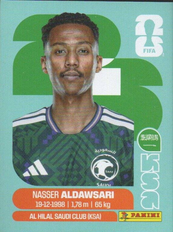#KSA 12: Nasser Aldawsari (Saudi Arabia) - Panini FIFA World Cup 2026 Canada, USA, Mexico. Standaard Editie