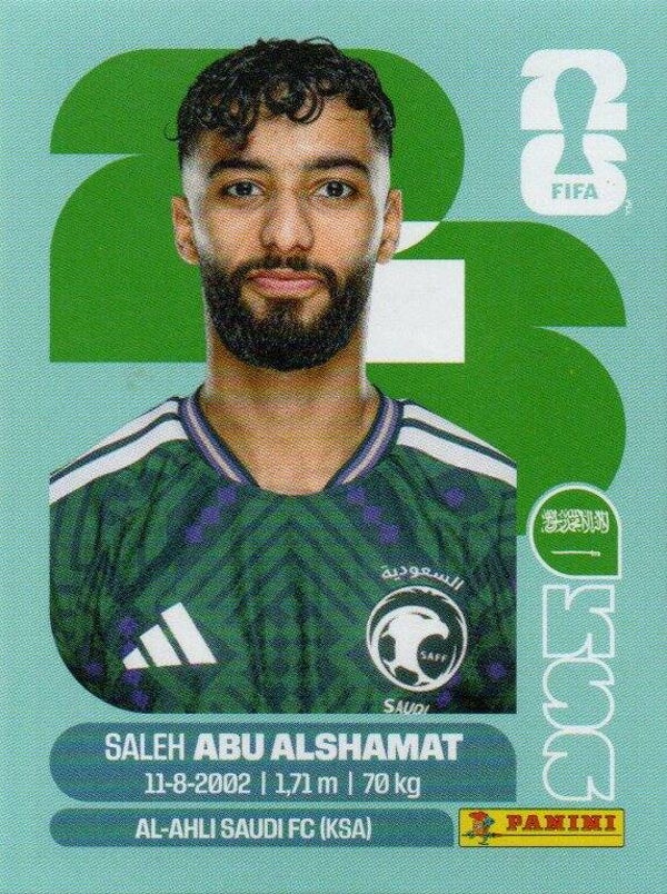#KSA 14: Saleh Abu Alshamat (Saudi ArabiA) - Panini FIFA World Cup 2026 Canada, USA, Mexico. Standaard Editie