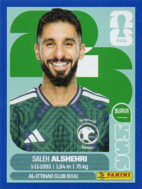 #KSA 19: Saleh Alshehri (Saudi Arabia) - Panini FIFA World Cup 2026 Canada, USA, Mexico. Blue Border Parallel