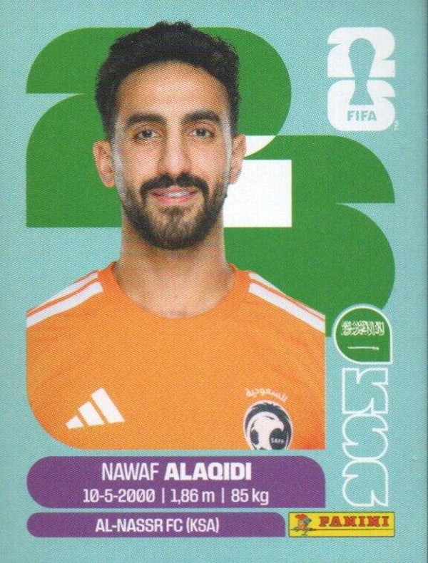 #KSA 2: Nawaf Alaqidi (Saudi Arabia) - Panini FIFA World Cup 2026 Canada, USA, Mexico. Standaard Editie