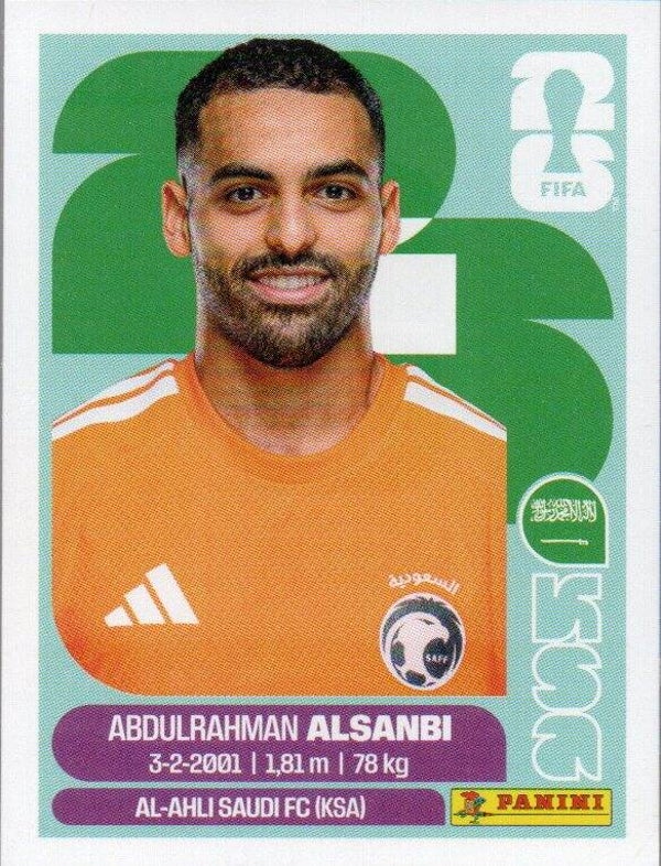 #KSA 3: Abdulrahman Alsanbi (Saudi-Arabia) - Panini FIFA World Cup 2026 Canada, USA, Mexico. USA & Canada Editie