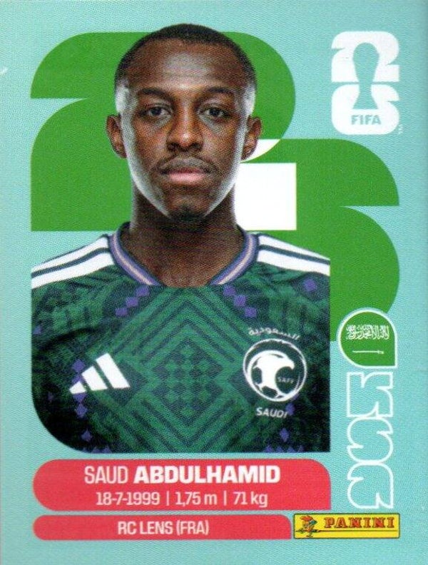 #KSA 4: Saud Abdulhamid (Saudi Arabia) - Panini FIFA World Cup 2026 Canada, USA, Mexico. Standaard Editie