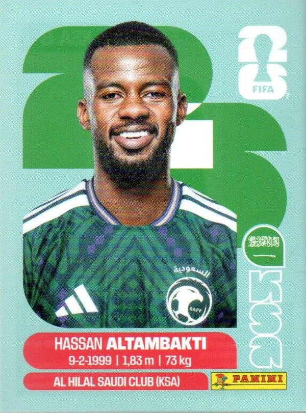 #KSA 8: Hassan Altambakti (Saudi Arabia) - Panini FIFA World Cup 2026 Canada, USA, Mexico. Standaard Editie