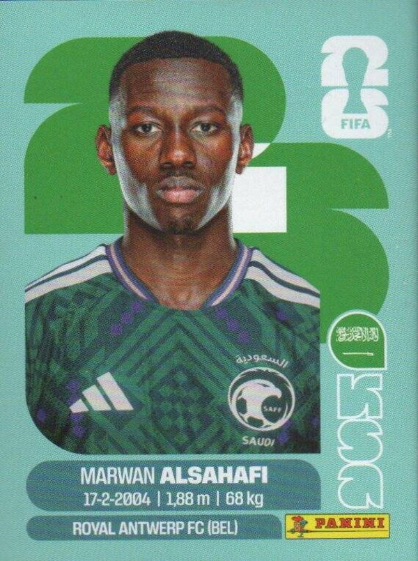 #KSA 15: Marwan Alsahafi (Saudi Arabia) - Panini FIFA World Cup 2026 Canada, USA, Mexico. Standaard Editie