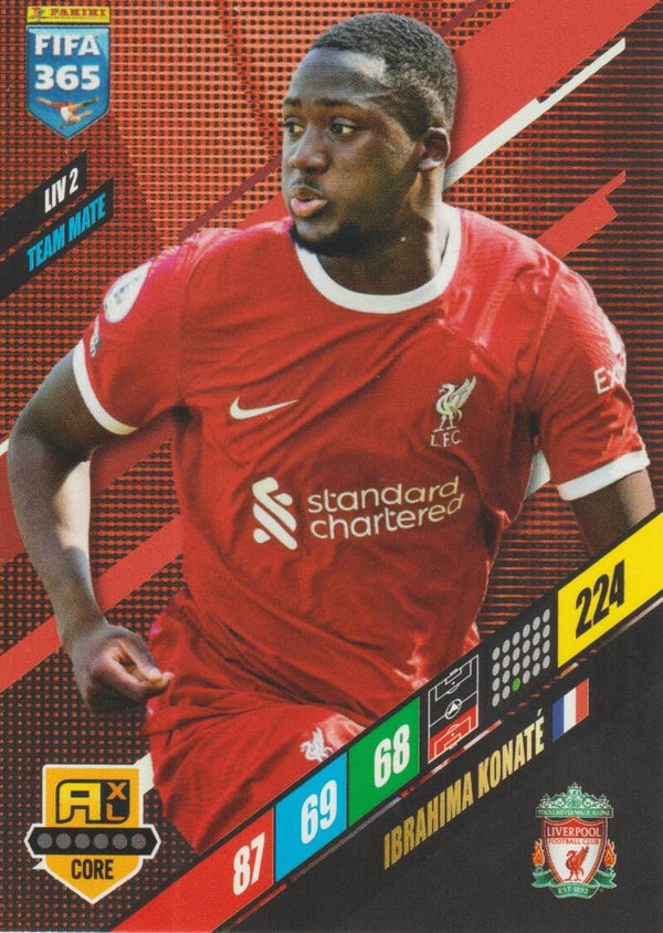 #LIV2: Ibrahima Konaté (Liverpool) - Panini FIFA 365 Adrenalyn XL 2024 (issued 2023)